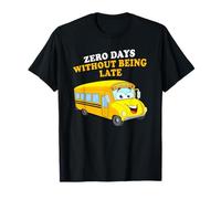 Zero Days Without Being Late - School Bus Driver Graphic Camiseta