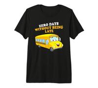 Zero Days Without Being Late - School Bus Driver Graphic Camiseta Premium