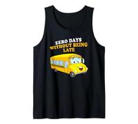 Zero Days Without Being Late - School Bus Driver Graphic Camiseta sin Mangas