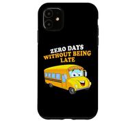 Zero Days Without Being Late - School Bus Driver Graphic Carcasa para iPhone 11