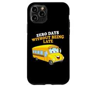 Zero Days Without Being Late - School Bus Driver Graphic Carcasa para iPhone 11 Pro