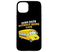 Zero Days Without Being Late - School Bus Driver Graphic Carcasa para iPhone 15 Plus