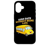 Zero Days Without Being Late - School Bus Driver Graphic Carcasa para iPhone 16