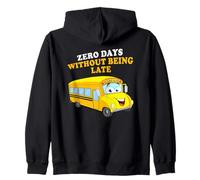 Zero Days Without Being Late - School Bus Driver Graphic Sudadera con Capucha