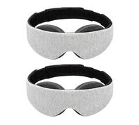 Zero Druck Augenabdeckung Deep Sleep Safe hier ist ein Produkttitel für das Auflisten von 2pcs Memory Foam einstellbares Licht Blockierblockierseiten -Schschläfer Männer Frauen reisen Grau