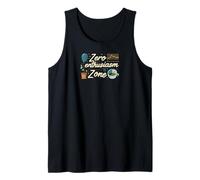 Zero Enthusiasm Zone Funny Lazy No Energy Camiseta sin Mangas