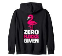 Zero Flocks Given Flamenco Rosa Humor sarcástico Sudadera con Capucha
