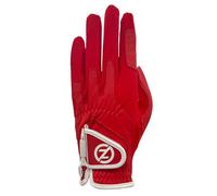 Zero Friction Cabretta Elite - Guantes de Golf para Mano Izquierda (Talla única), Color Rojo