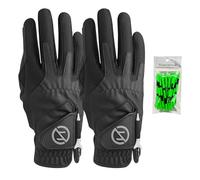 Zero Friction - Guantes de Golf sintéticos de compresión para Hombre (Paquete de 2), Ajuste Universal, Talla única