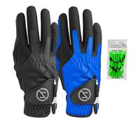Zero Friction - Guantes de Golf sintéticos de compresión para Hombre (Paquete de 2), Ajuste Universal, Talla única