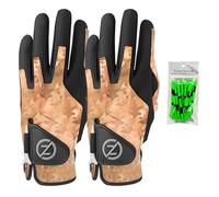 Zero Friction Guantes de Golf sintéticos para Hombre, Ajuste Universal, Ajuste de compresión, 2 Unidades, Talla única, Camuflaje Desierto
