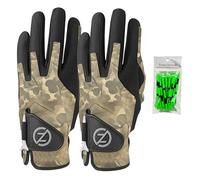 Zero Friction Guantes de Golf sintéticos para Hombre, Ajuste Universal, Ajuste de compresión, 2 Unidades, Talla única, Camuflaje de Campo