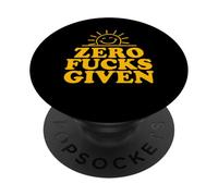 Zero Fucks Given Funny Sarcastic Sunshine PopSockets PopGrip Adhesivo
