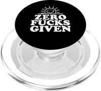 Zero Fucks Given Sarcástico Sol Divertido PopSockets PopGrip para MagSafe