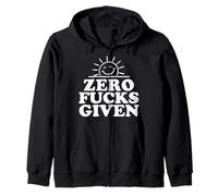 Zero Fucks Given Sarcástico Sol Divertido Sudadera con Capucha