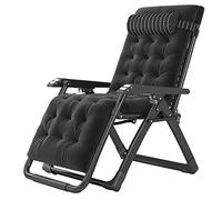 Zero Gravity Chair, Patio Adjustable Recliner, Outdoor Folding Reclining Lounge Chair with Headrest and Cup Holder, for Poolside, Garden, Porch (70 x 91 x 67CM)(Style1)