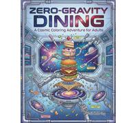Zero-Gravity Dining: A Cosmic Coloring Adventure for Adults featuring Astronauts, Aliens, and Floating Space Food