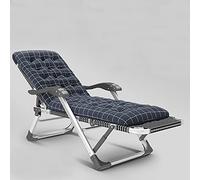 Zero Lounge - Silla reclinable para patio, superficie de la cama de 52 cm, estante de tubo de aleación de aluminio, cojín FU Shibao, tamaño plegado: 97 x 67 x 18 cm (color: negro, tamaño: St