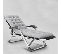 Zero Lounge - Silla reclinable para patio, superficie de la cama de 52 cm, estante de tubo de aleación de aluminio, cojín FU Shibao, tamaño plegado: 97 x 67 x 18 cm (color: negro, tamaño: St