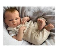 Zero Pam 42 CM Bebe Reborn Niño Realista con Ojos Abiertos Muñecas Reborn De Silicona con Cuerpo De Tela Suave Muñecas Reborn Silicona Blanda Bebes Recien Nacidos Muñecas para Niñas