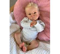 Zero Pam 45 CM Bebe Reborn Silicona Cuerpo Completo con Pelo, Bebe Reborn Silicona Niño De Cuerpo Entero Blanda Realista, Muñecos Bebes para Niñas Anatómicamente Correcto