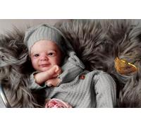Zero Pam 45 CM Muñecas Reborn Niño Bebe Que Parece Real Bebe Reborn Realista con Ojos Abiertos Bebes De Silicona con Cuerpo De Tela Suave Muñecas Reborns Silicona Blanda