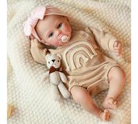 Zero Pam 48 CM Bebe Reborn Niña Silicona Cuerpo Completo, Muñeca Bebe Reborn Realista Recién Nacido,Muñeco Reborns Cuerpo Entero Silicona Suave con Ojos Abiertos