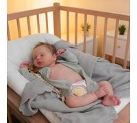 Zero Pam 50 CM Muñecas De Bebé De Silicona Realistas Renacidas Niña Cuerpo Completo con Venas Vívidas Y Cabello Arraigado,Muñeca Recién Nacido De Niño Pequeña Hecha A Mano Que Parece