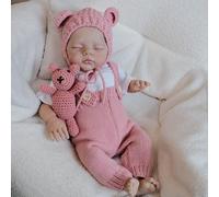 Zero Pam Bebe Reborn 45 CM Realista Muñecas Reborn Niña De Silicona con Cuerpo De Tela Suave Bebe Reborns Silicona Blanda Bebes Recien Nacidos Muñecas con Ojos Cerrados