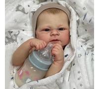 Zero Pam Bebe Reborn Muñecas Reborn 19 Pulgadas Bebe Reborns Silicona Blanda Bebe Silicona Hechas a Mano Bebé Recién Nacido con Cuerpo de Vinilo Suave de la Vida Real Muñecas para Muñeca Juguete