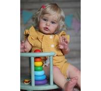 Zero Pam Bebe Reborn Niña 24 Pulgadas Bebe Reborn Toddler con Pelo Muñeca Bebe Hecho A Mano Tela Suave Boby Muñecas De Bebé Realista con Accesorios para Niños