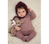 Zero Pam Bebe Reborn Niña 45 CM Realista con Pelo Y Ojos Abiertos Cuerpo Completo, Muñecas Reborn Blanda, Bebes Reborn Bebés Que Parece Real Lavable