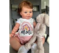 Zero Pam Bebe Reborn Niña Maddie con Pelo 50 CM,Bebe Reborn De Silicona Cuerpo Entero Anatómicamente Correcto,Muñecas Reborns Silicona Realista, Bebes Que Parece Real