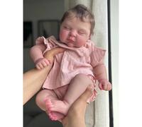 Zero Pam Bebe Reborn Niña Peaches, 50CM Bebe Reborn Silicona Cuerpo Completo, Muñeca Reborn Silicona, Anatómicamente Correcta Muñecas para Niñas, Muñeca Reborn con Accesorios