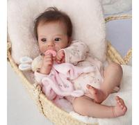 Zero Pam Bebe Reborn Niña Reborn Realistas 19 Pulgadas Bebe Reborn Silicona Blanda Bebe Silicona Bebé Recién Nacido con Cuerpo de Vinilo Suave de la Vida Real Muñecas para Bebe Juguete Hechas a Mano