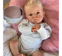 Zero Pam Bebe Reborn Niño, 45CM Bebe Reborn Silicona Cuerpo Completo, Muñeca Realista con Pelo, Muñecas Bebé Realista, Muñecos Bebe Recién Nacidos como Bebés De Verdad