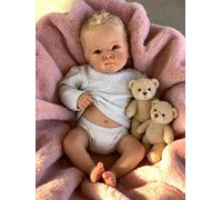 Zero Pam Bebe Reborn Niño, 50CM Bebe Reborn Vinilo Cuerpo Completo, Muñeca Realista con Pelo,Muñecas Bebé Anatómicamente Correctas, Muñeca De Durmiendo como Bebés De Verdad (Contemporáneo)