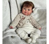 Zero Pam Bebe Reborn Realista 50 CM Silicona Cuerpo Completo Niña, Muñecas Reborn De Silicona Suave con Ojos Abiertos, Muñecas Recien Nacido para Niñas, Bebés Reborns Reales