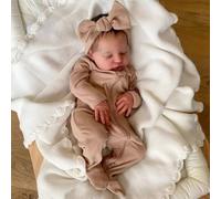 Zero Pam Bebe Reborn Realista Muñecas Reborn Niña con Pelo Realista 48 CM Muñecas Reborns Silicona Blanda con Cuerpo De Tela Suave Bebes Recien Nacidos Muñecas para Niñas