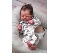 Zero Pam Bebe Reborn Silicona-48CM Muñecas Reborn, Bebe Reborn Silicona Cuerpo Completo con Cabello Enraizado, Anatómicamente Correcto Niño, Muñeca Silicona Blanda, Muñecas para Niñas con Accesorios