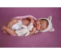 Zero Pam Bebe Reborn Silicona-50cm Muñecas Reborn, Bebe Reborn Silicona Cuerpo Completo con Cabello Enraizado, Anatómicamente Correcto Niña, Muñeca Silicona Blanda, Muñecas para Niñas con Accesorios