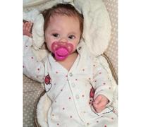 Zero Pam Bebe Reborn Silicona Cuerpo Completo, 45 CM Bebe Reborn Silicona Niño De Cuerpo Entero Realista, Muñeca Realista con Pelo como My Mini Baby, Anatómicamente Correcto Muñecos Bebes para Niños