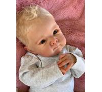 Zero Pam Bebe Reborn Silicona Cuerpo Completo, 45 CM Bebe Reborn Silicona Niño De Cuerpo Entero Realista, Muñeca Realista con Pelo, Anatómicamente Correcto Muñecos Bebes para Niños como My Mini Baby