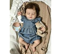 Zero Pam Bebe Reborn Silicona Cuerpo Completo, 50CM Muñeca De Silicona Blandos Niña, Muñecas Reborn Realistas, Muñecos Bebe Recién Nacidos, Lavables Muñecas para Niñas con Accesorios