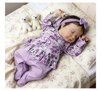 Zero Pam Bebe Reborn Silicona Cuerpo Completo Niña, 50CM Muñecas Bebe Reborn Niña, Bebé Reborn Silicona como My Mini Baby, Recién Nacido Muñeca Realista, Muñecas para Niñas con Accesorios