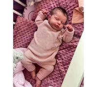 Zero Pam Bebe Reborn Silicona Cuerpo Completo Niña Loulou, 50CM Muñeca Bebe Realistas, Muñeca De Niña Anatómicamente Correcta, Reborn Silicoña Cuerpo Completo Muñecas para Niñas 3+ Años
