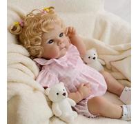 Zero Pam Bebe Reborn Silicona Cuerpo Completo Niña Realista, 45CM Bebe Reborn Niña, Anatómicamente Correctas Muñeca Reborns, Bebés De Silicona como Reales My Mini Baby, Muñecas para Niñas