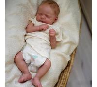 Zero Pam Bebe Reborn Silicona Cuerpo Completo Niñas Ojos Cerrados, 50 CM Bebe Reborn Silicona Realista, Muñeca Realista con Pelo, Anatómicamente Correcta Muñecas para Niñas (Contemporáneo)