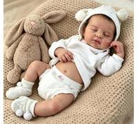 Zero Pam Bebe Reborn Vinilo Cuerpo Completo, 50CM Muñecas Bebe Reborn Niña, Bebé Reborn Niña, Recién Nacido Dormido Muñeca Realista, Vinilo Cuerpo Completo Muñecas para Niñas