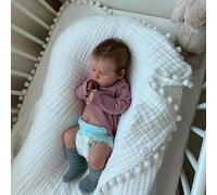 Zero Pam Bebe Reborn Vinilo Cuerpo Completo, 50CM Muñecas Bebe Reborn Niño con Pelo, Realista Bebé Recién Nacido Muñecas como My Mini Baby, Muñecos Bebes para Niños
